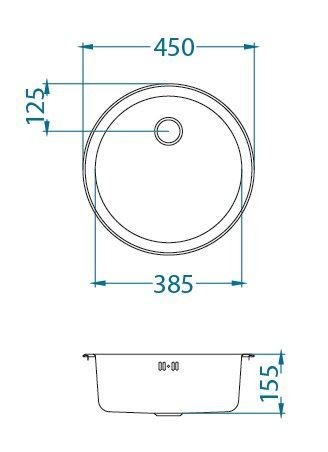 Мойка Alveus Form 10 1008987 нержавеющая сталь Leinen 45x45 см