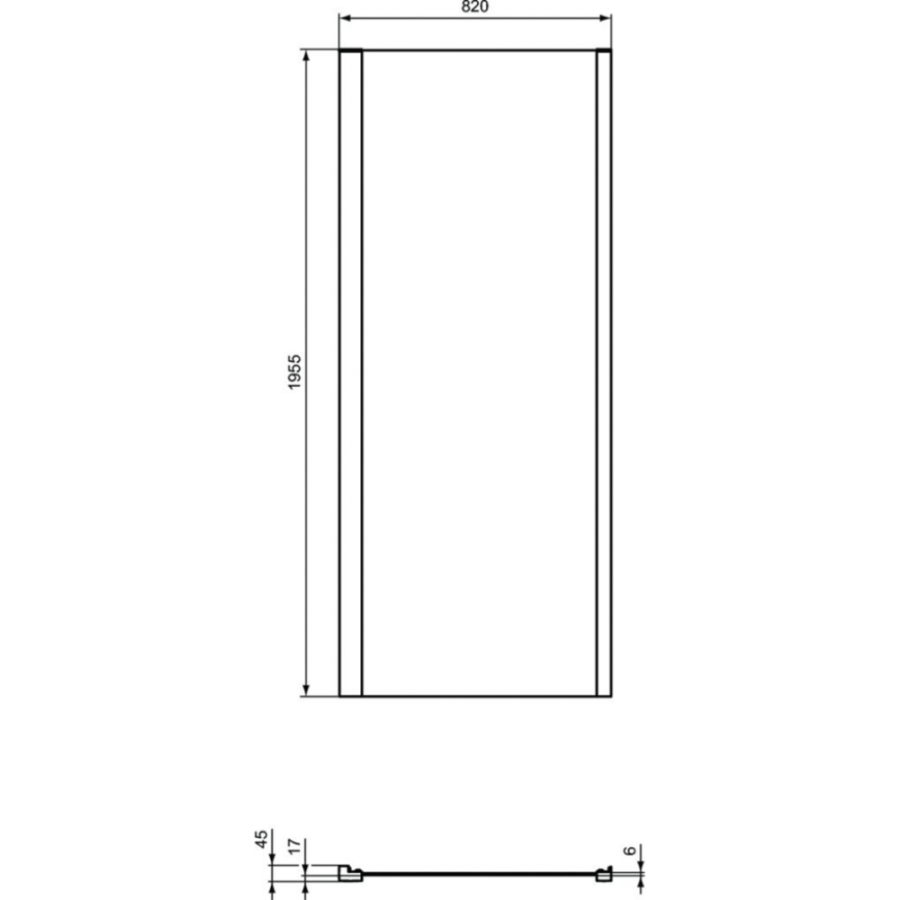 Ideal Standard I.Life фиксированная боковая панель 85 см K9301V3