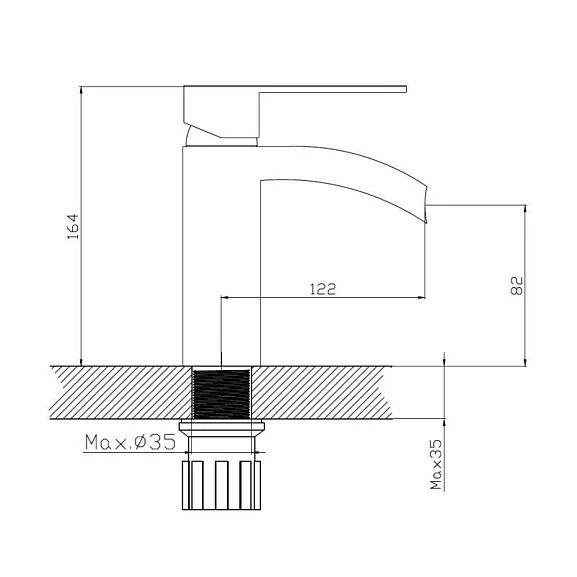 Haiba смеситель для раковины хром HB13505