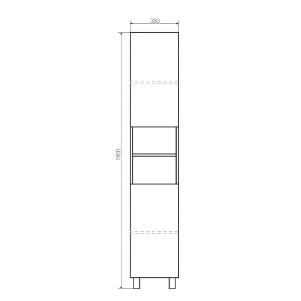 Шкаф-колонна Comforty "Верона-35-Н" дуб белый 00004142368CF