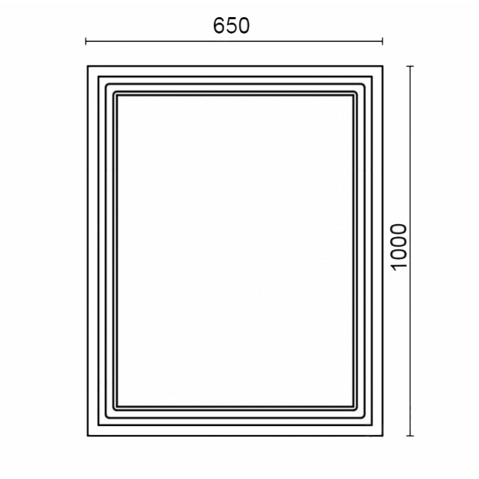 Зеркальное полотно Kerama Marazzi Plaza Classic 65*100 PL.C.mi.65NUT