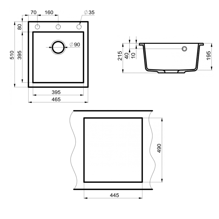 Point Моко 47 мойка кухонная белый PN3006W