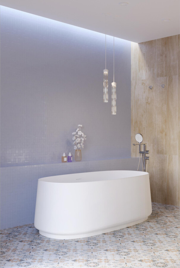 Ванна акриловая 170х82 Cezares CZR-LUX-CENTRAL-170-82-58-MATT