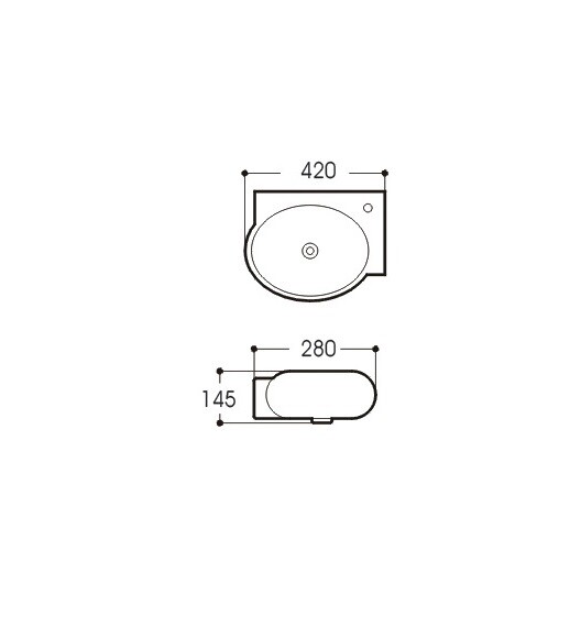 Aquatek раковина подвесная 42 см AQ5304-00