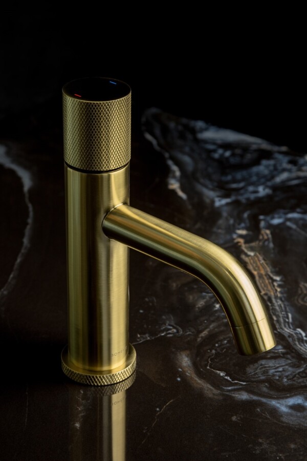 Смеситель для раковины Boheme Stick ручка Touch Matt Gold 121-MG.2