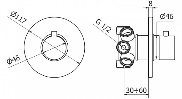 Cezares смеситель для душа хром STELLA-DEV5-01-Cr