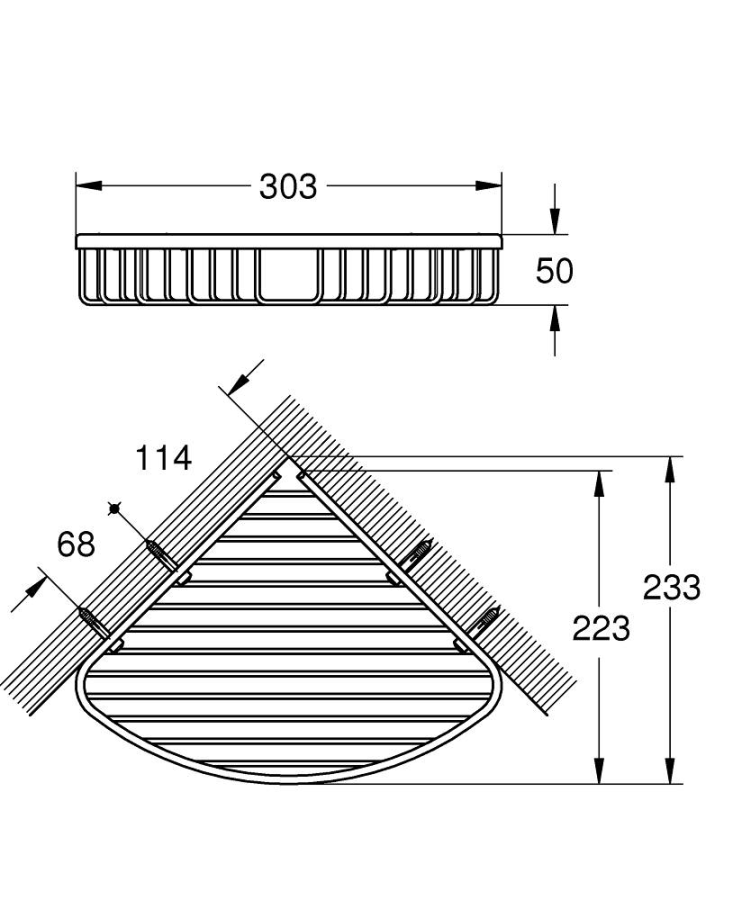 Grohe BauCosmopolitan полочка-решетка 40663001