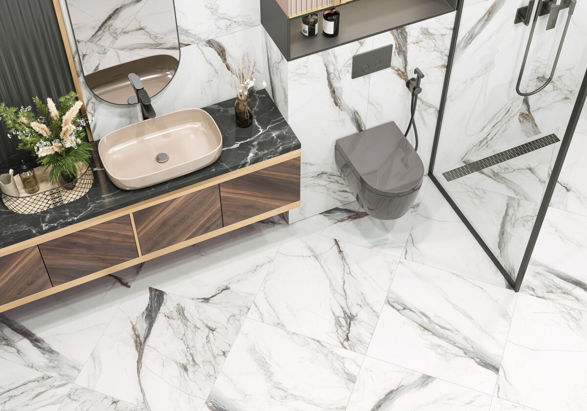 Керамогранит Delacora D30020M Carrara Cersei матовый карвинг 300x600x9.5