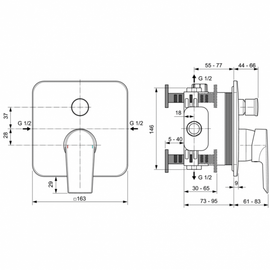 Ideal Standard Edge смеситель для душа A7124AA