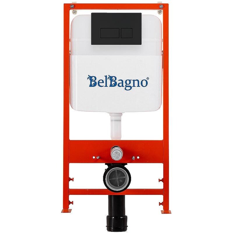 Инсталляция BelBagno BB026/BB044NERO с Черной матовой клавишей смыва