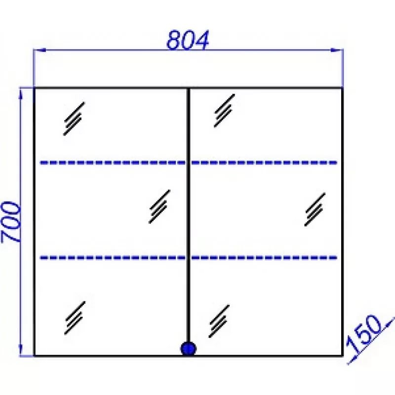 Зеркало-шкаф Aqwella МС 80.4*70 МС.04.08