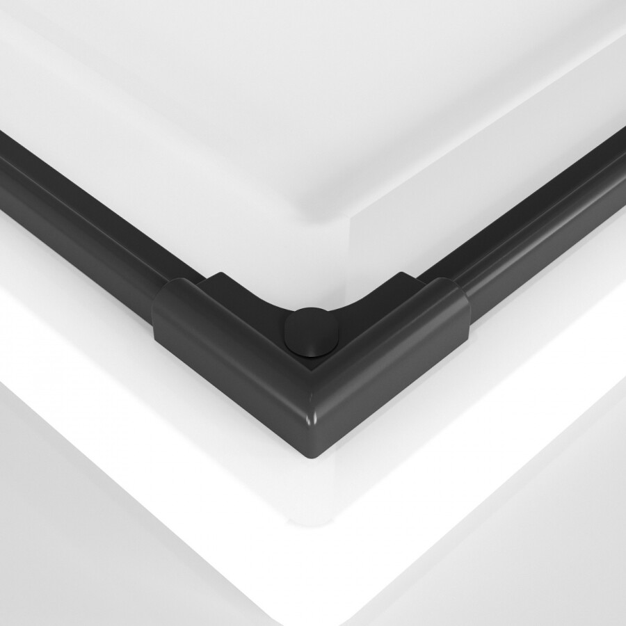 Душевое ограждение Niagara Nova NG-6830-34ВLACK (100х100х195) квадрат,черный матовый,двери раздвижные,стекло прозрачное,1 место