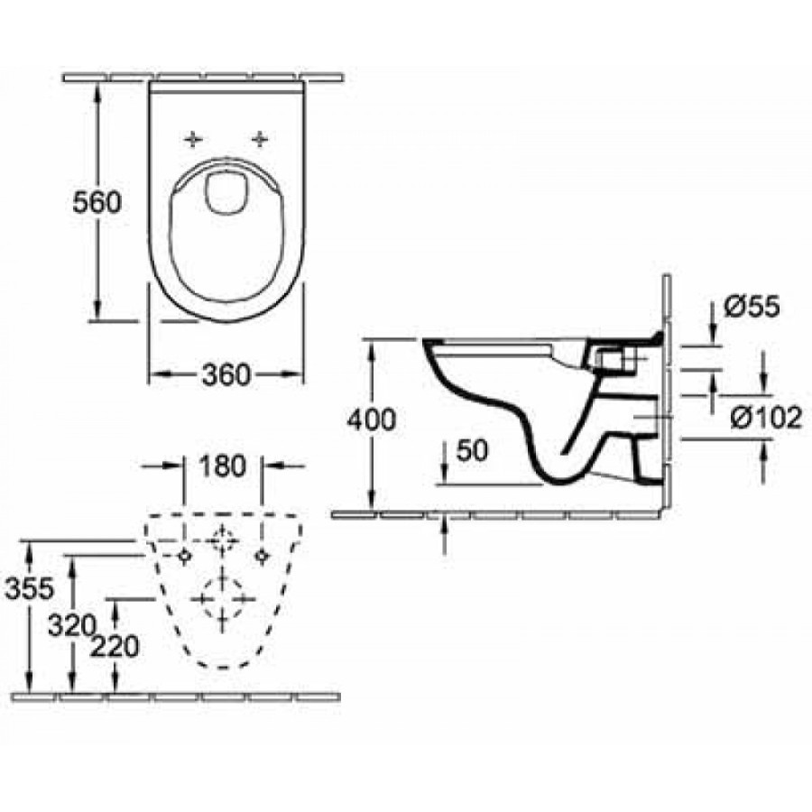 Villeroy & Boch O.Novo 5660HR01 унитаз подвесной