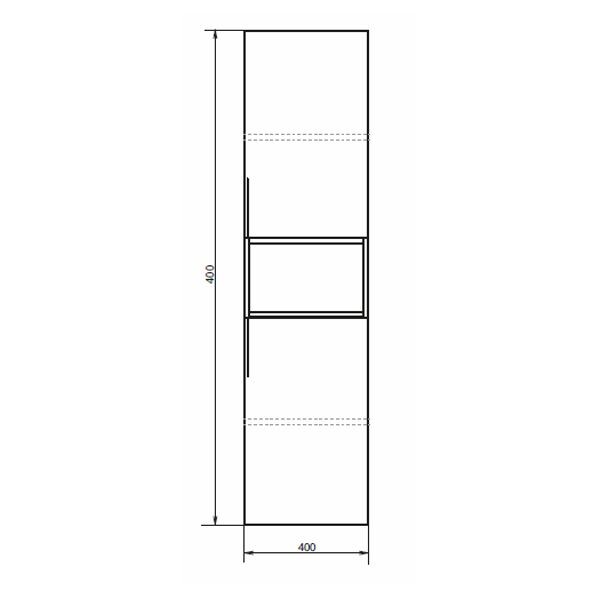 Шкаф-колонна Comforty "Франкфурт-40" бетон светлый 00-00006505CF