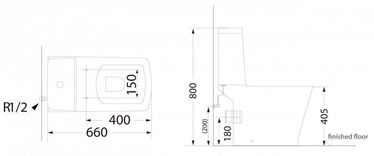 Creo Ceramique Cannes HDC301P+B6053+S301 унитаз напольный