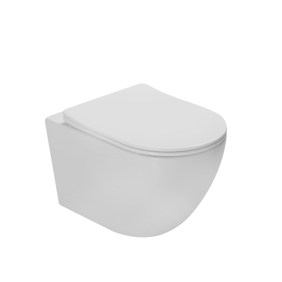 Унитаз подвесной Tornado Globo VT1-14ST, цвет белый, ультратонкое soft-close сиденье