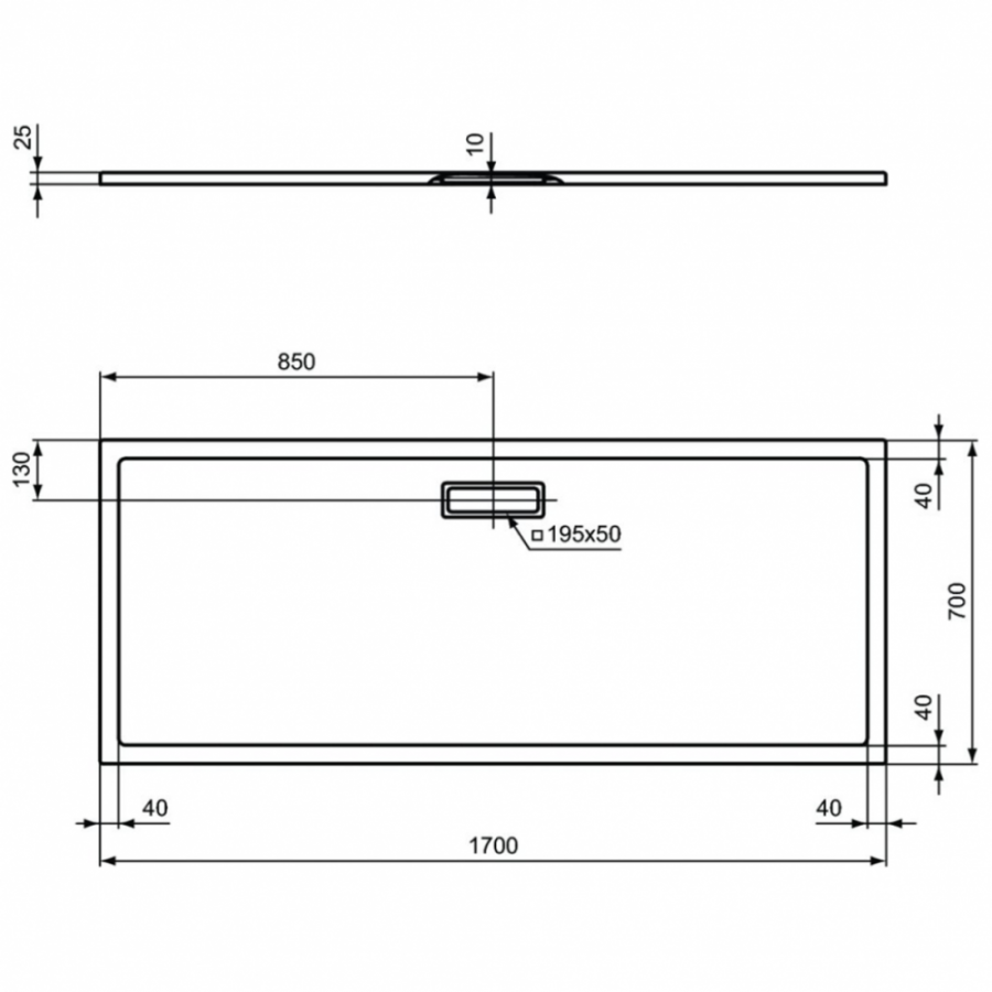 Ideal Standard Ultraflat New душевой поддон 170х70 T4479V1