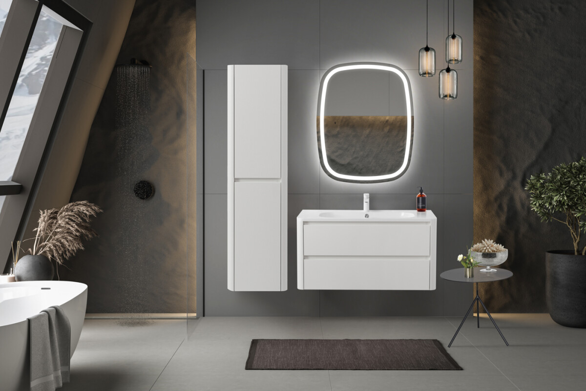 База под раковину подвесная с двумя выкатными ящиками 996x478x500 CEZARES RELAX-1000-2C-SO-BL