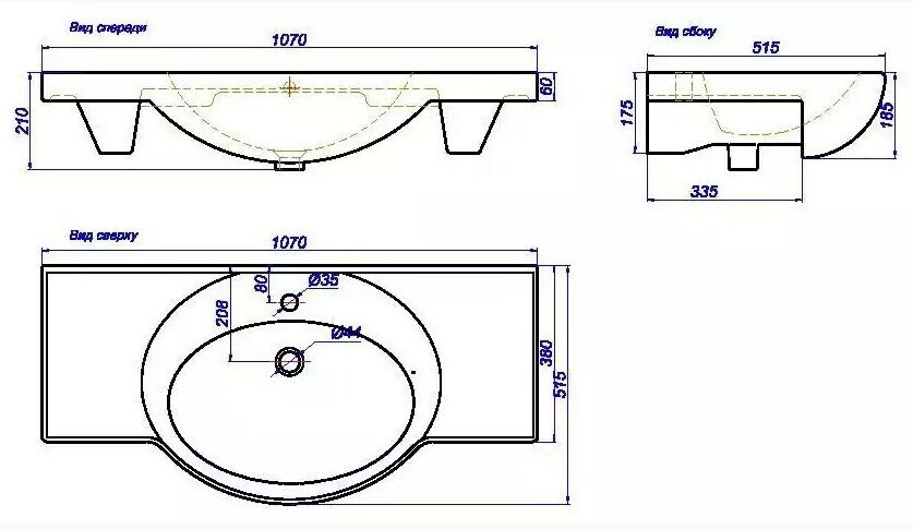 Misty Александра 105 тумба с раковиной П-Але01105-052 напольная