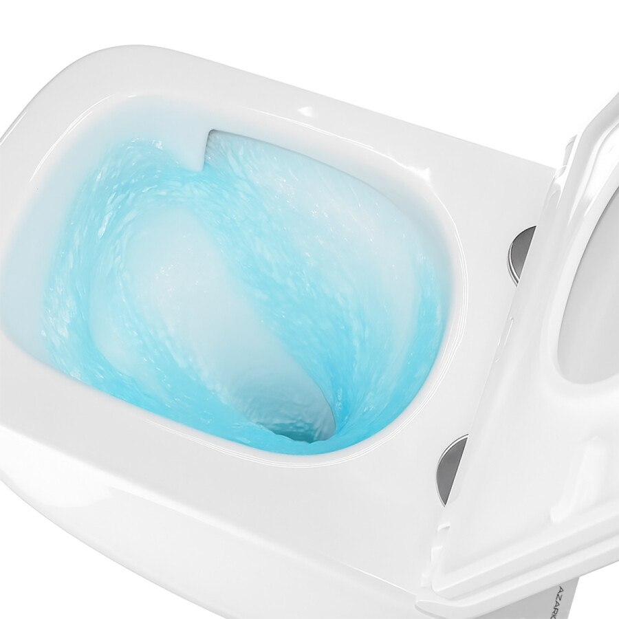 Унитаз подвесной Azario FOTE 340х480х350 безободковый, слив "Скрытое Торнадо", с быстросъемным сиденьем микролифт AZ-116-UQ3