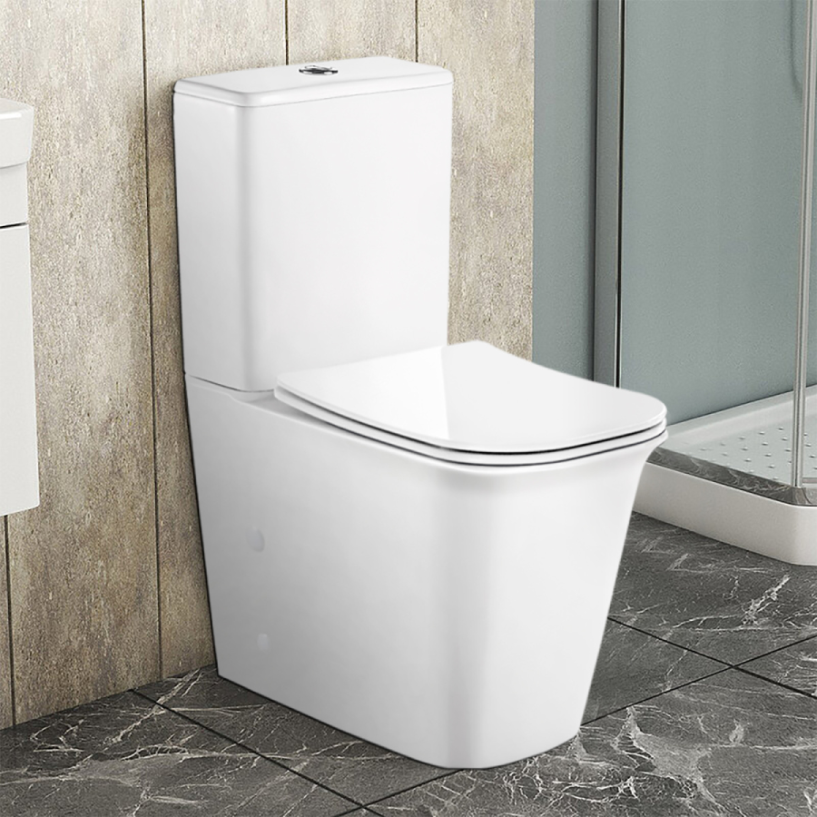 Azario VELISE унитаз напольный безободковый с сиденьем микролифт AZ-1222A