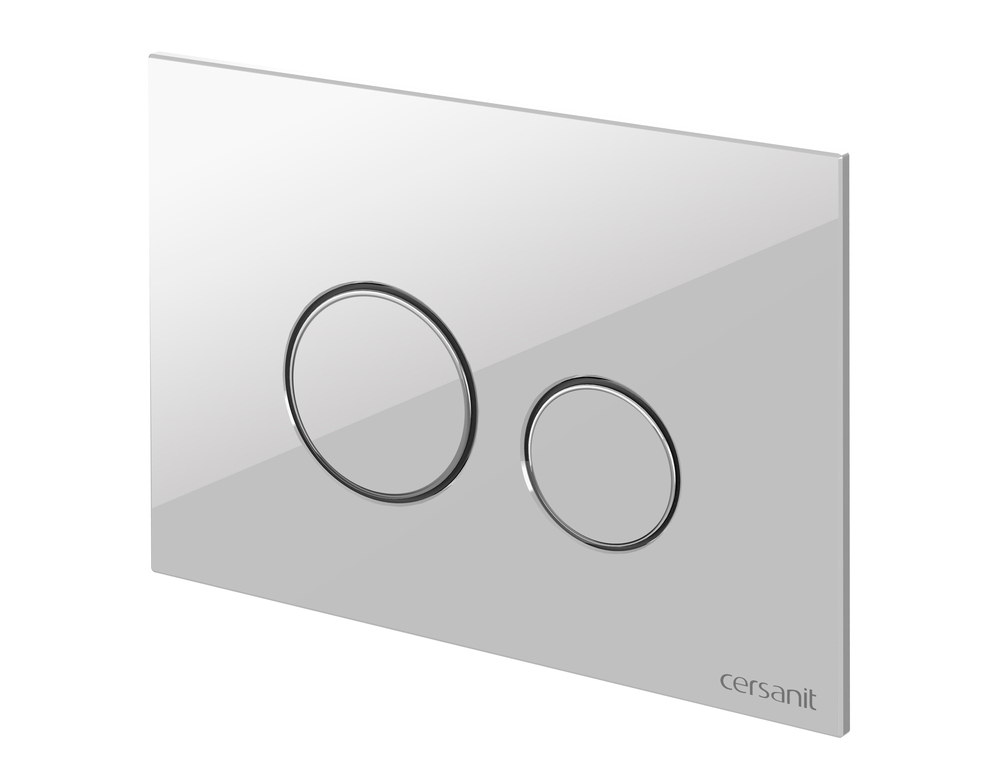 Cersanit кнопка Twins стекло белый 64116