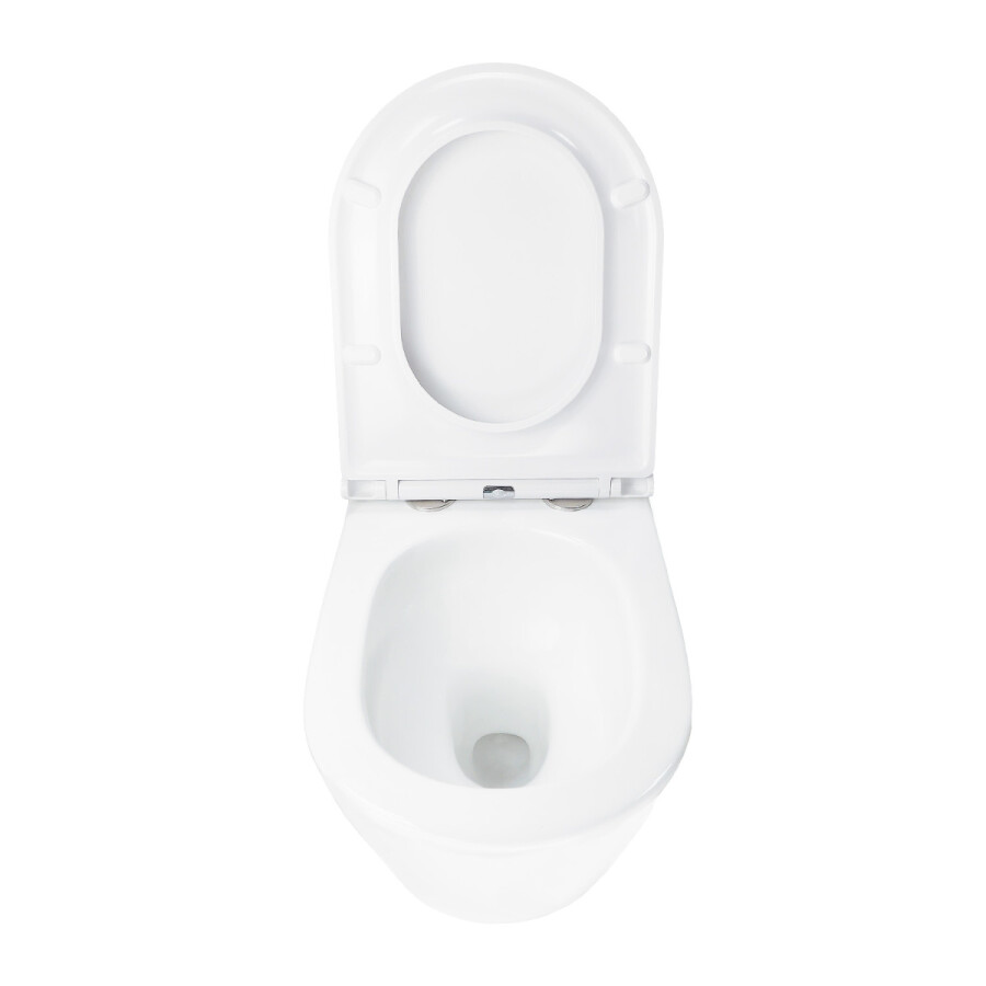 Унитаз подвесной Azario Songo 360х520х365 безободковый, система смыва "Скрытое Торнадо", с быстросъемным сиденьем "Микролифт" AZ-5180T-WHT