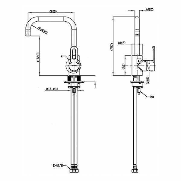 Bravat Stream-D F737163C-2 смеситель для кухни хром