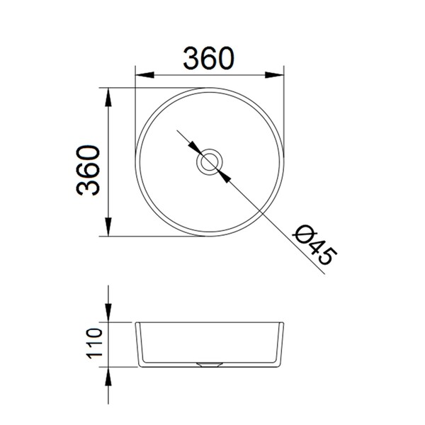 Накладная раковина 36 см Comforty CF21010 стеклянная градиентный серый