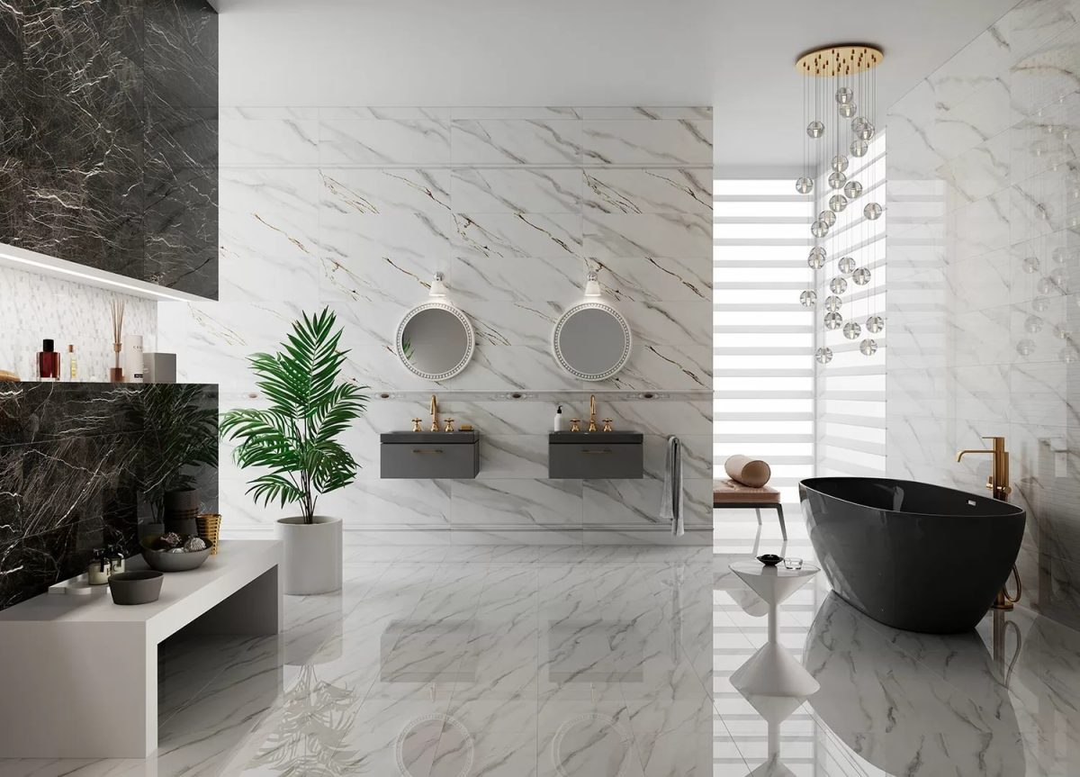 Плитка настенная 889 Eurotile Madison. Плинтус 16x89.5