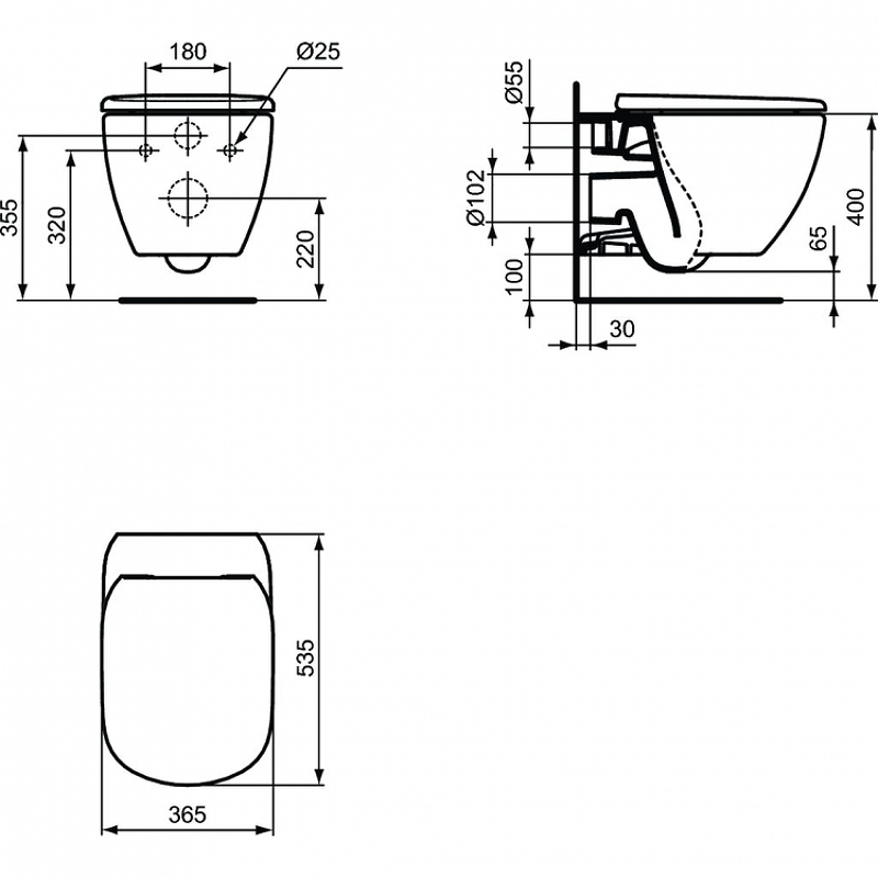 Ideal Standard Tesi PT457001 промокомплект унитаз + биде