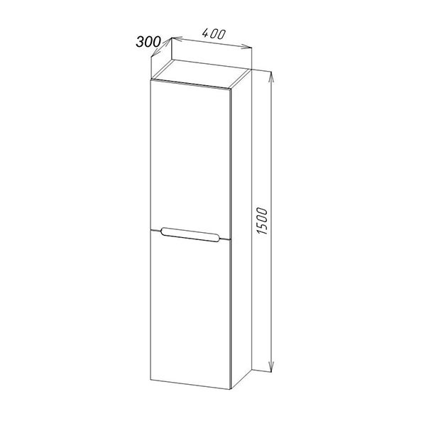 BelBagno LUXURY/SOFT-1500-2A-SC-BL-RIGHT Шкаф-пенал подвесной 150