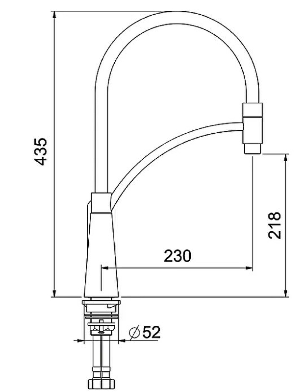 Смеситель для кухни с гибким изливом Gappo G48 G4048-8