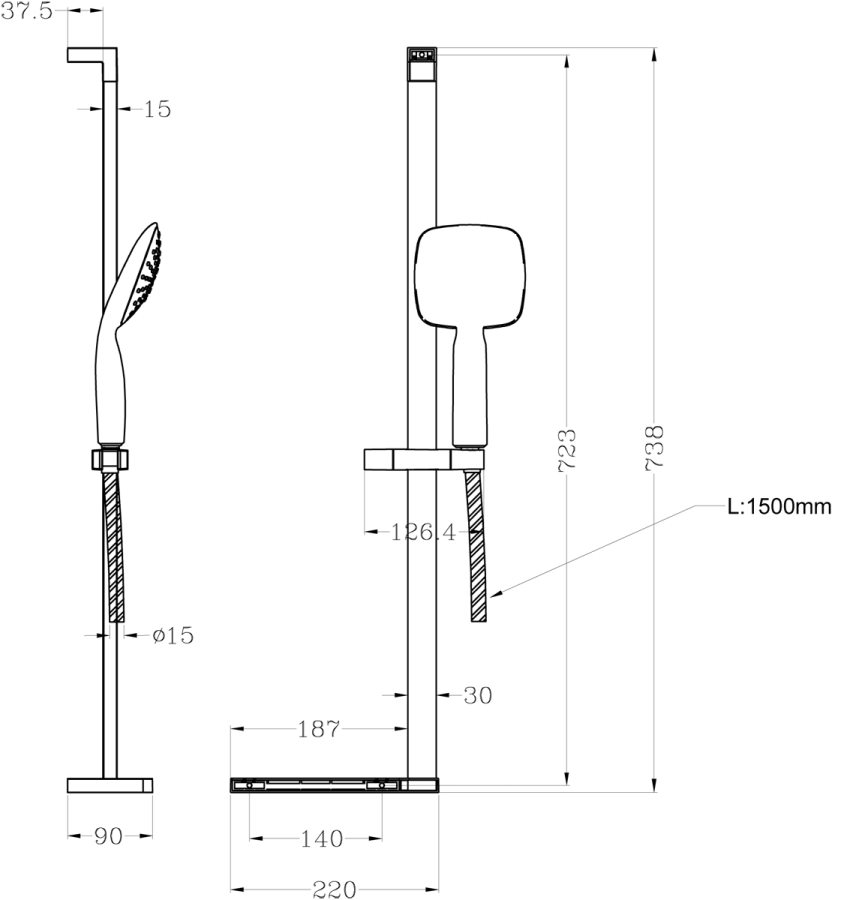 Lemark душевой комплект LM8073C