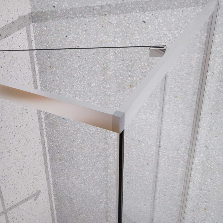 Душевое ограждение Azario Monako 900х900х1950 сдвижная дверь, прозрачное стекло 6 мм, профиль хром AZ-L47-90-CH-CL