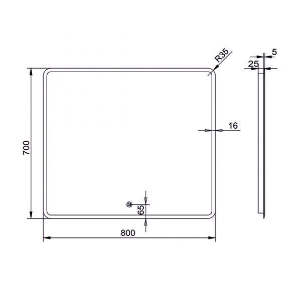 Зеркальное полотно Gair Fly Anti Steam 80*70