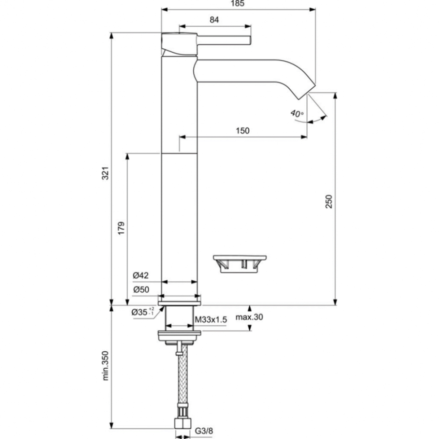 Ideal Standard Ceraline смеситель для раковины BC269AA