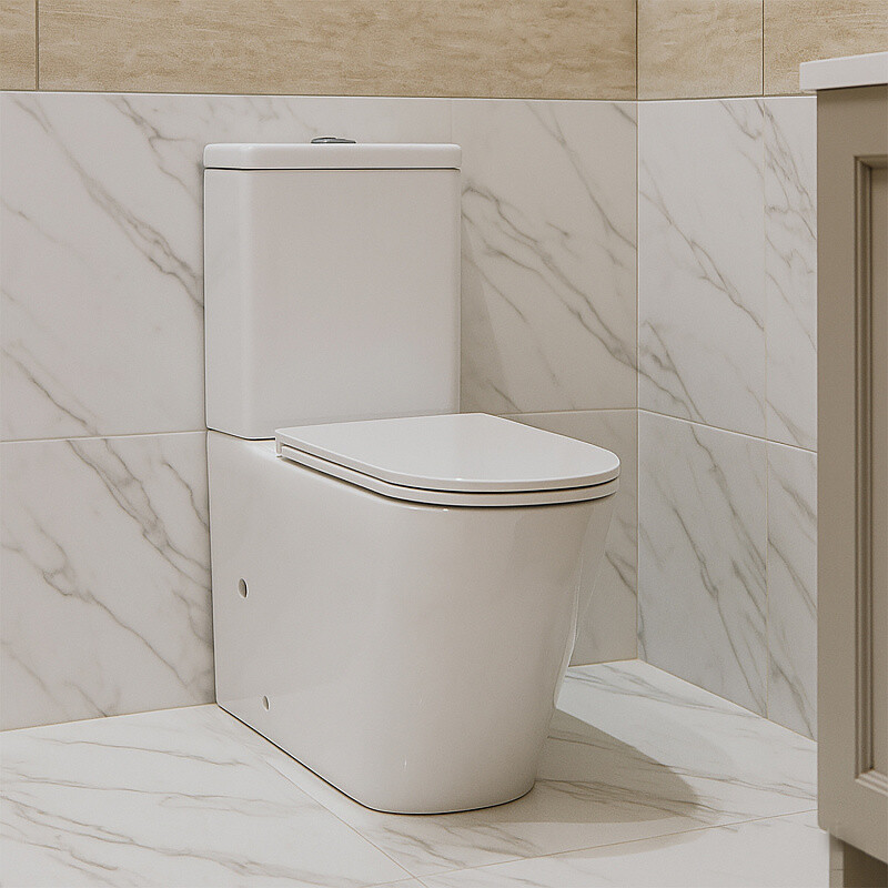 Azario Quadro унитаз-компакт напольный с сиденьем дюропласт AZ-2175-1