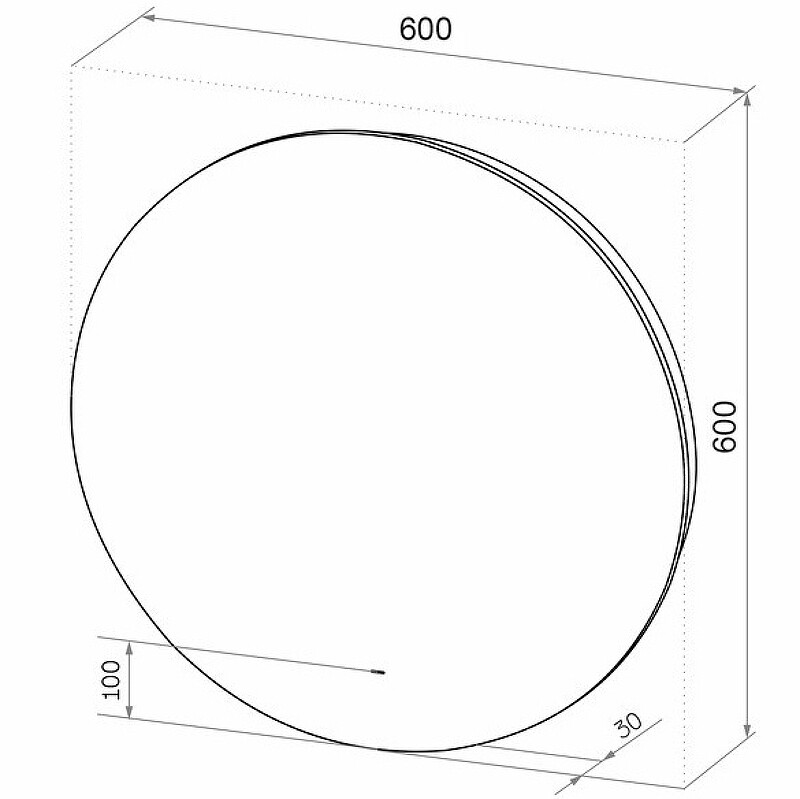 Зеркало Sintesi Deco 60 с LED-подсветкой D 600 SIN-SPEC-DECO-60