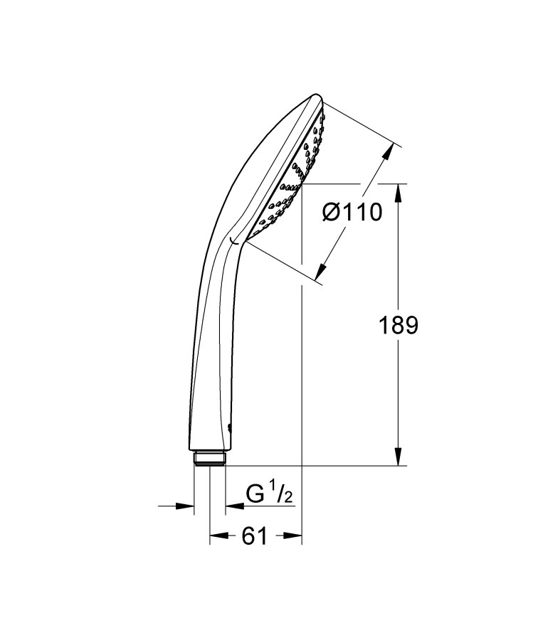 Grohe Euphoria 27265000 ручной душ однорежимный