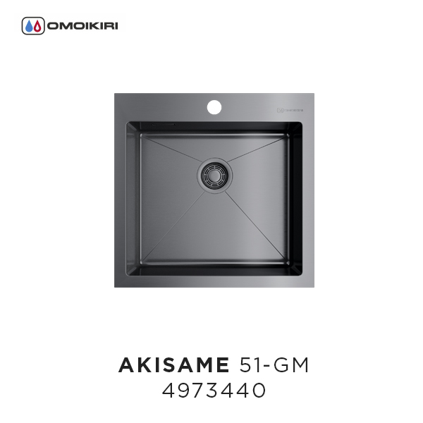 Omoikiri Akisame 51-IN 4973438 кухонная мойка нержавеющая сталь 51x51 см