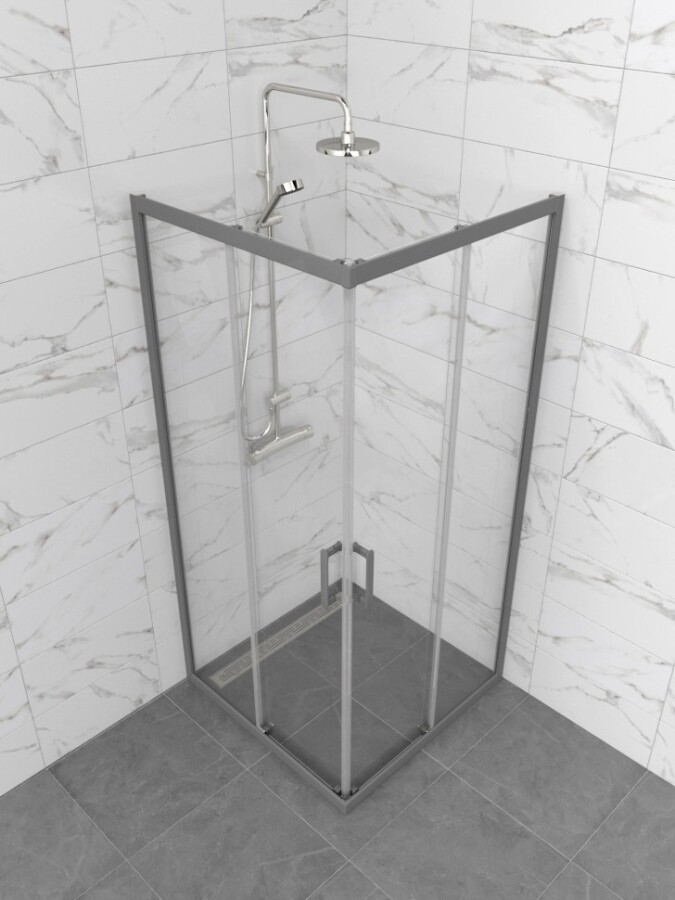 Душевая Ширма Triton pro Фикс-Графит 100х100 Щ0000077237