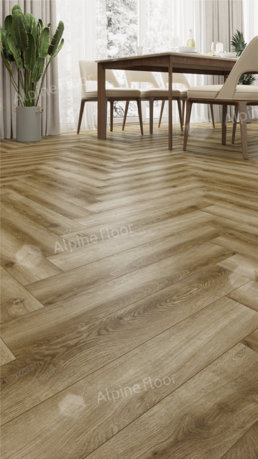Ламинат Alpine Floor Herringbone 12 Pro (NEW), LF106-09A Дуб Марсель 606 х 101 х 12 mm