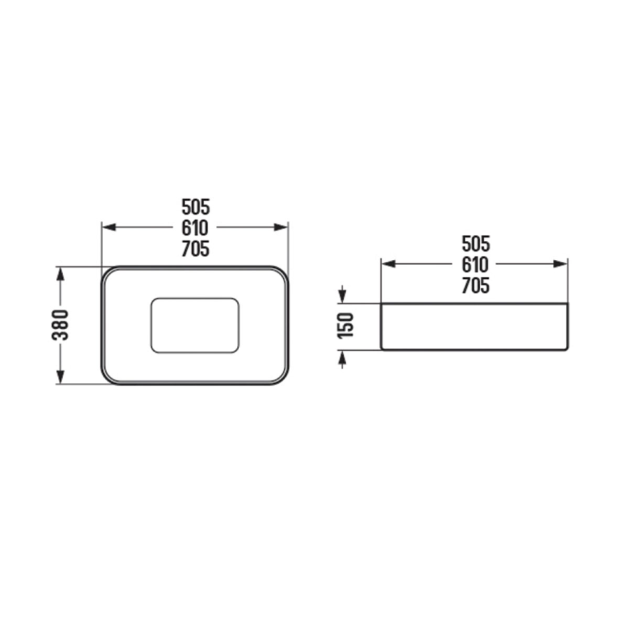 Vincea раковина керамическая 61х38 см VBS-50460