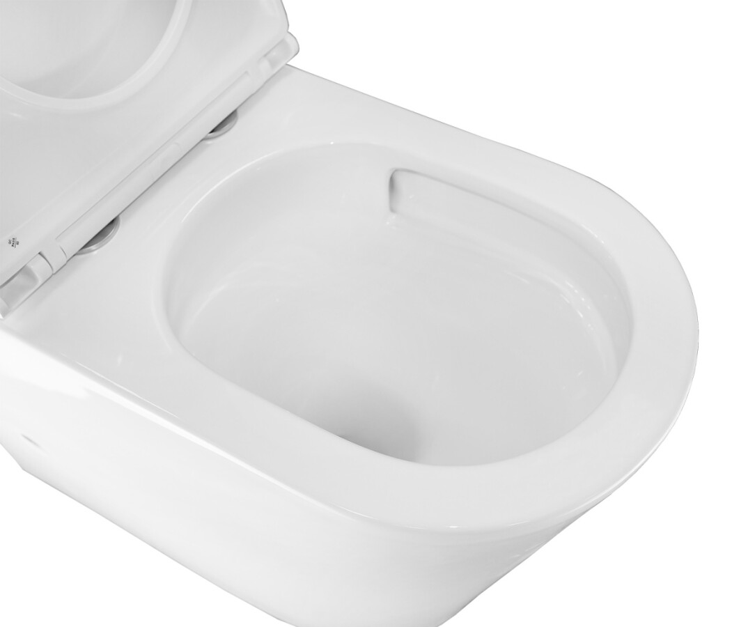 Унитаз-компакт Azario Margo 390х670х880 безободковый, слив Торнадо, с быстросъемным сиденьем микролифт AZ-2125-UQ1