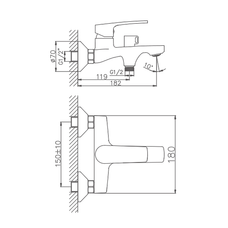 Haiba смеситель для ванны HB60587