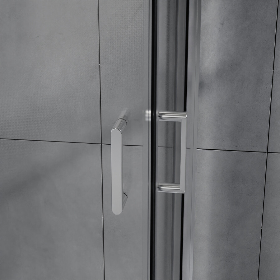 Душевое ограждение Azario Vienna 1000х1000х1950 прозрачное стекло 6 мм, профиль графит матовый AZ-R36-100-MGR-CL