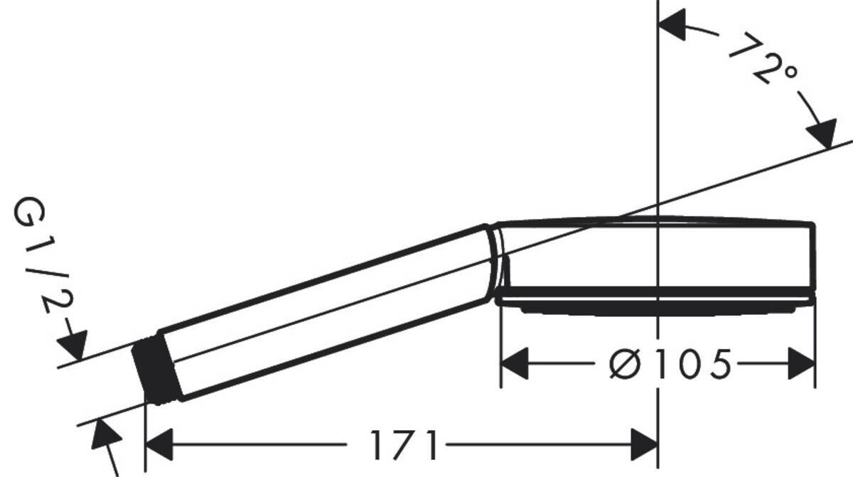 Hansgrohe Pulsify Ручной душ 105 1jet черный матовый 24120670