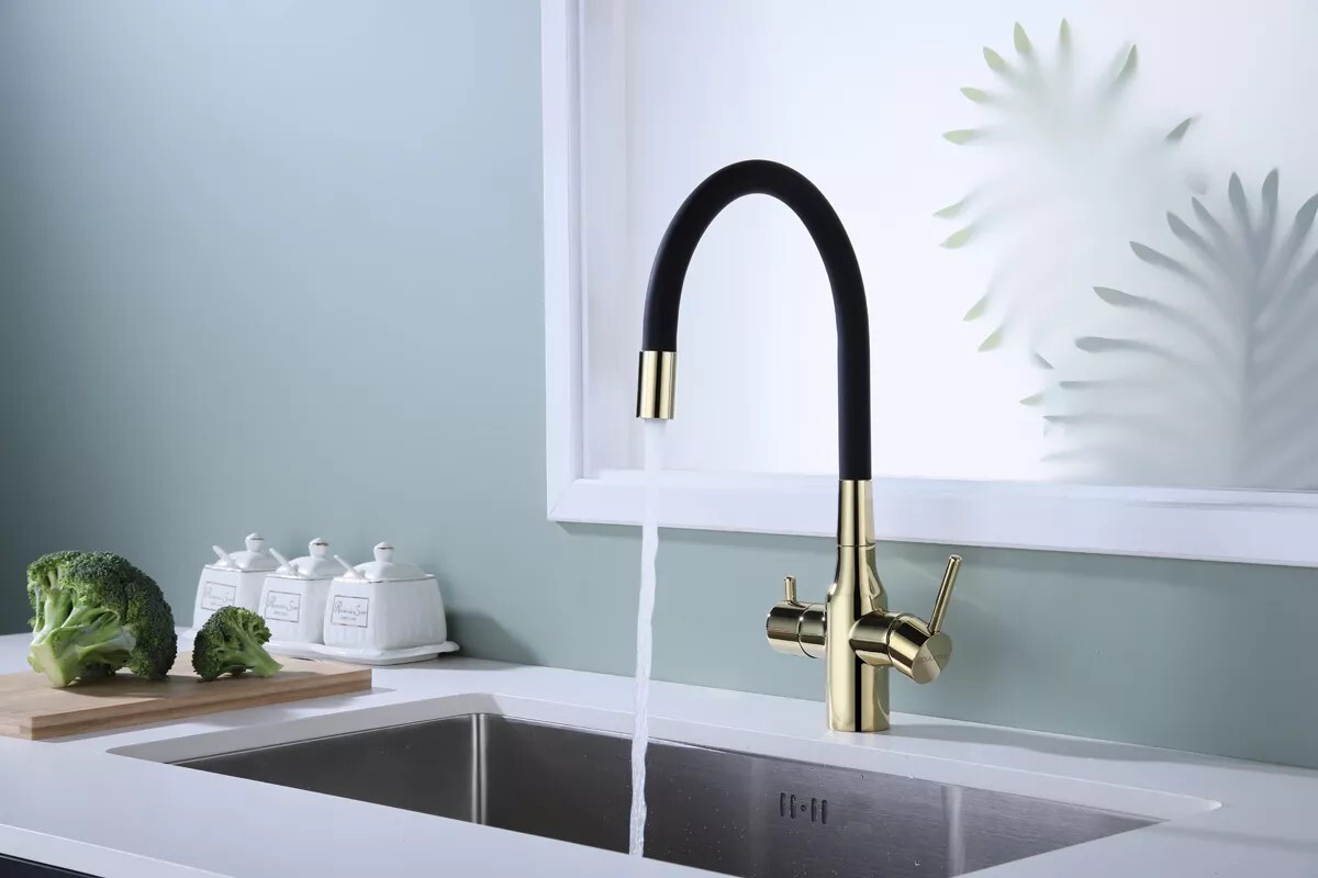 Смеситель для кухни под фильтр с гибким изливом Salix Sa213419-G