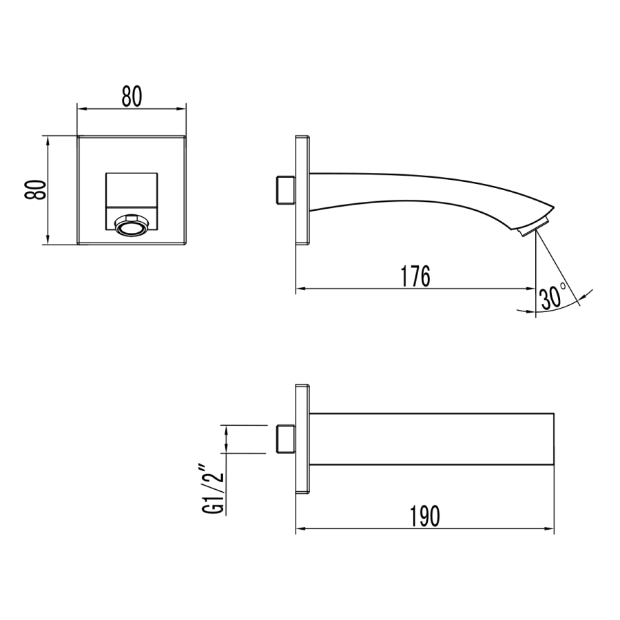 Lemark излив для ванны встраиваемый LM4581C